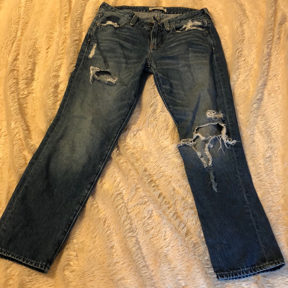 Abercrombie Boyfriend jeans.